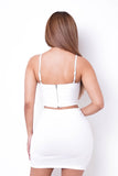 White Elegance Two Piece Skirt Set