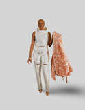 Monet Embroidery 5D Kimono 3 Piece Set