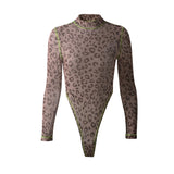 Lizzy Leopard Print Thong Bodysuit