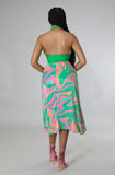 Watermelon Twist Long Skirt.