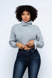 Lace Me Up Turtleneck Sweater