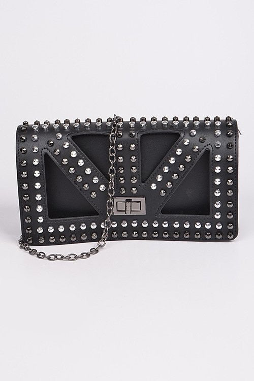 The Gothic Metal Studded Clutch