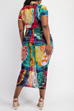 The Sheer Color Midi Dress