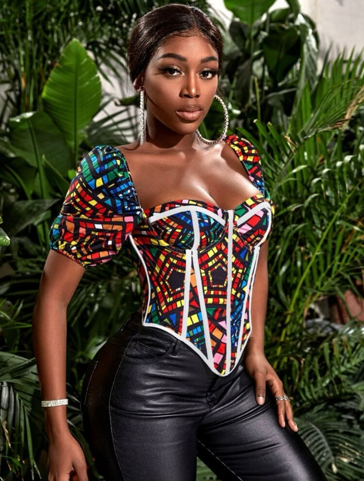 Ankara Corset Top 