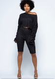 Call Me Ash Heather Gray Biker Shorts Set