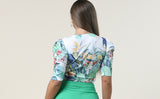 Secret Garden Puff Sleeve Crop Top