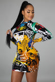 Street Vibez Long Sleeve Mini Dress