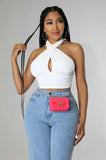 Center Of Attention Halter Top