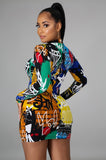 Street Vibez Long Sleeve Mini Dress
