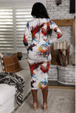 Color Wave Canvas Midi Dress