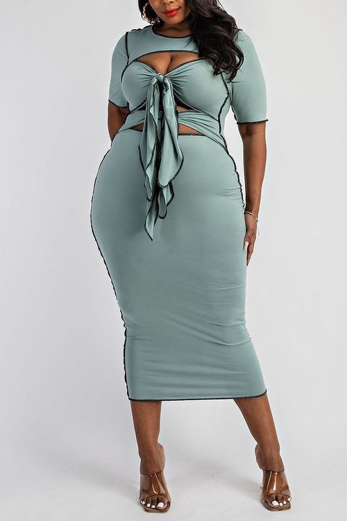 All Curves Out Midi you Dress