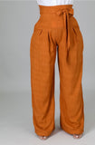 Pumpkin Orange High Waist Wide Leg Pants